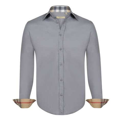 burberry grey dress shirt|Burberry dress shirt men's.